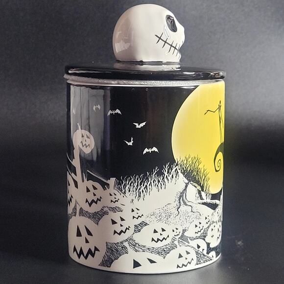 The‎ Nightmare Before Christmas Jack Skellington 18 oz Ceramic Mug With Lid NEW - Picture 3 of 6